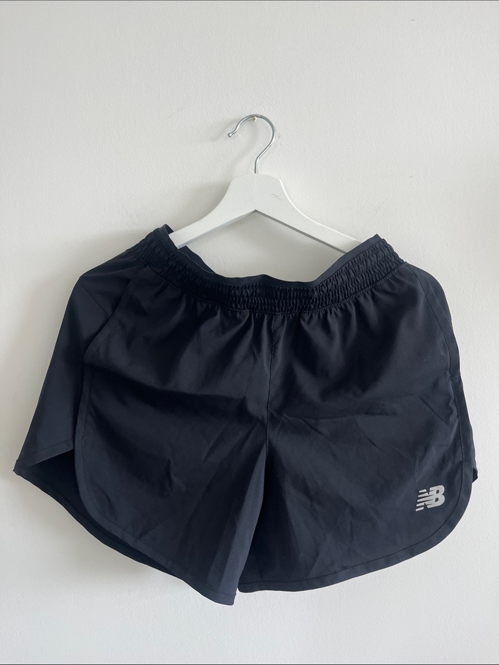 New Balance Women's Black Athletic Running Shorts with Reflective Logo